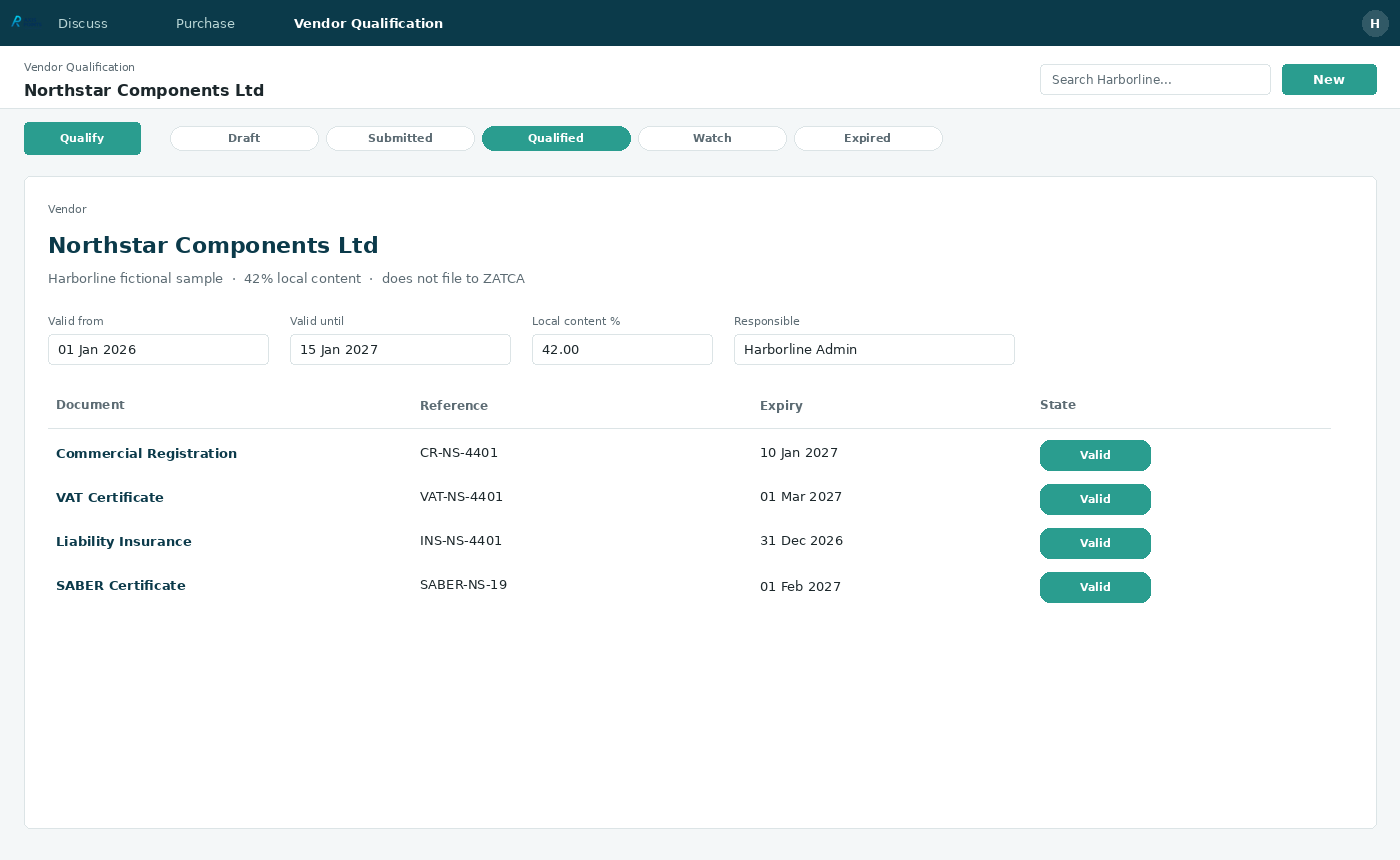Vendor Qualification Desk — 03 form