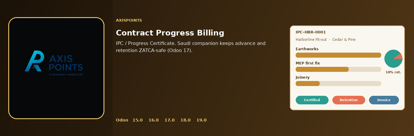 Contract Progress Billing for Odoo by Axispoints