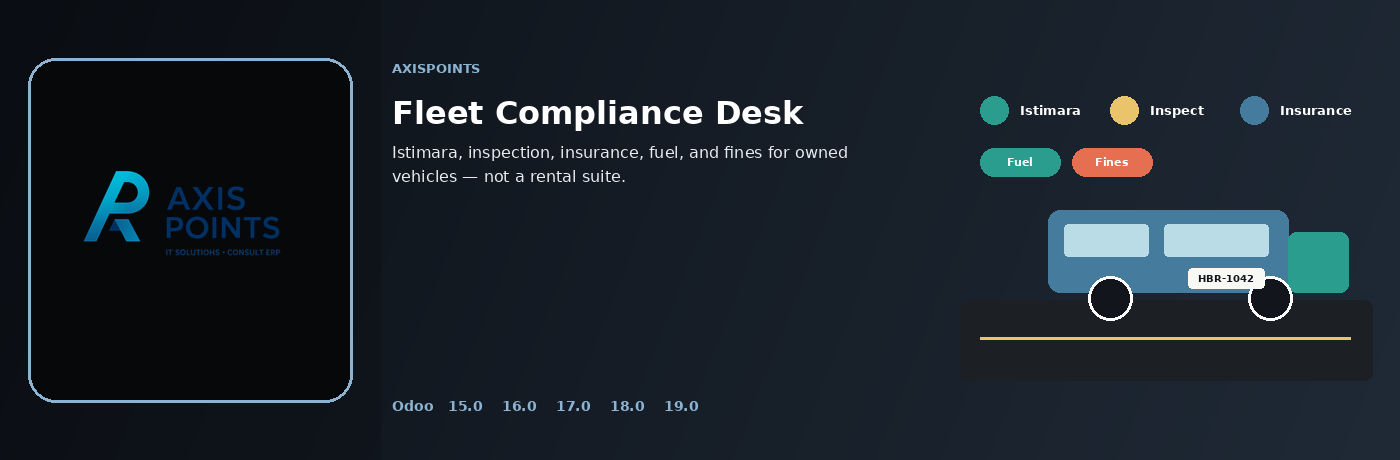 Fleet Compliance Desk for Odoo by Axispoints