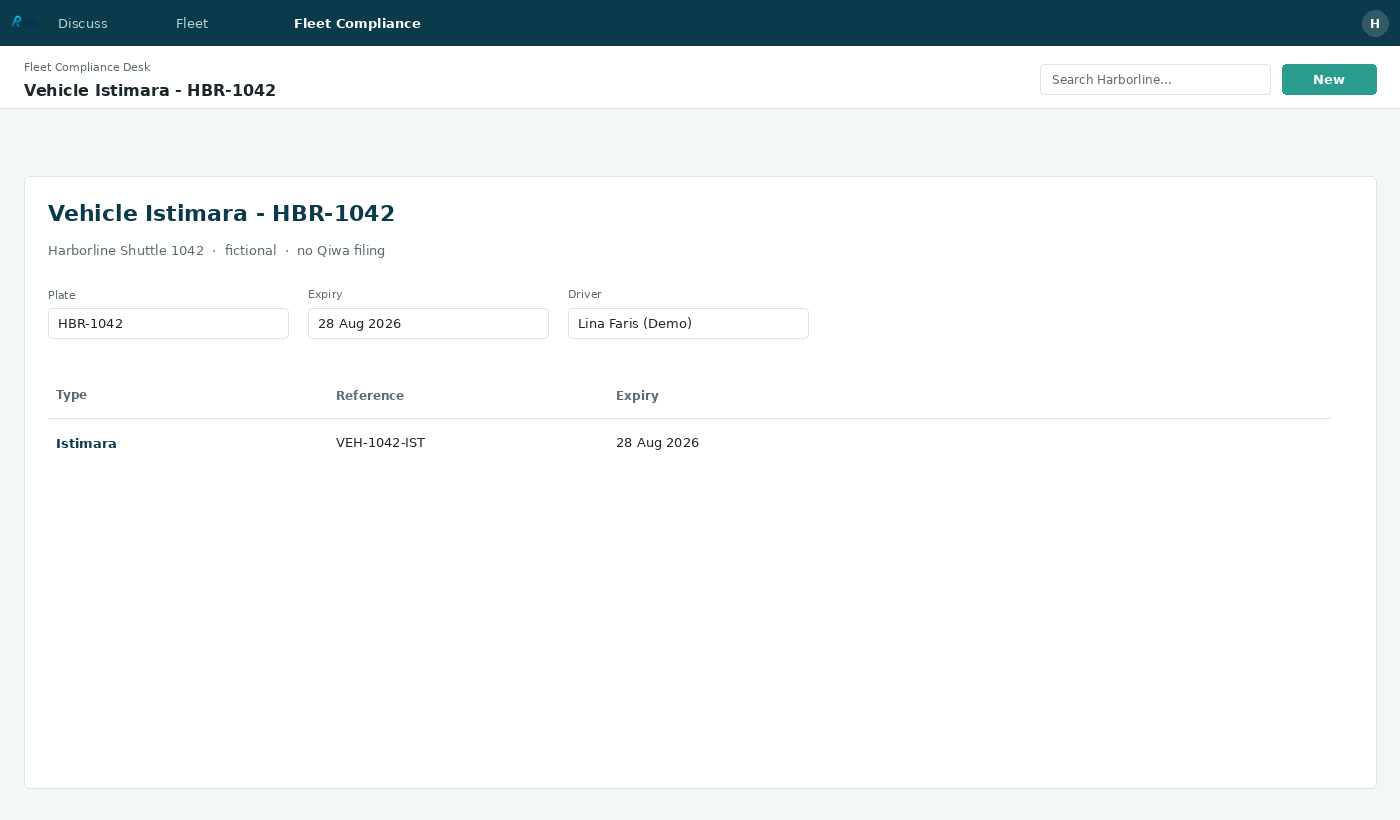 Fleet Compliance Desk — 03 document form