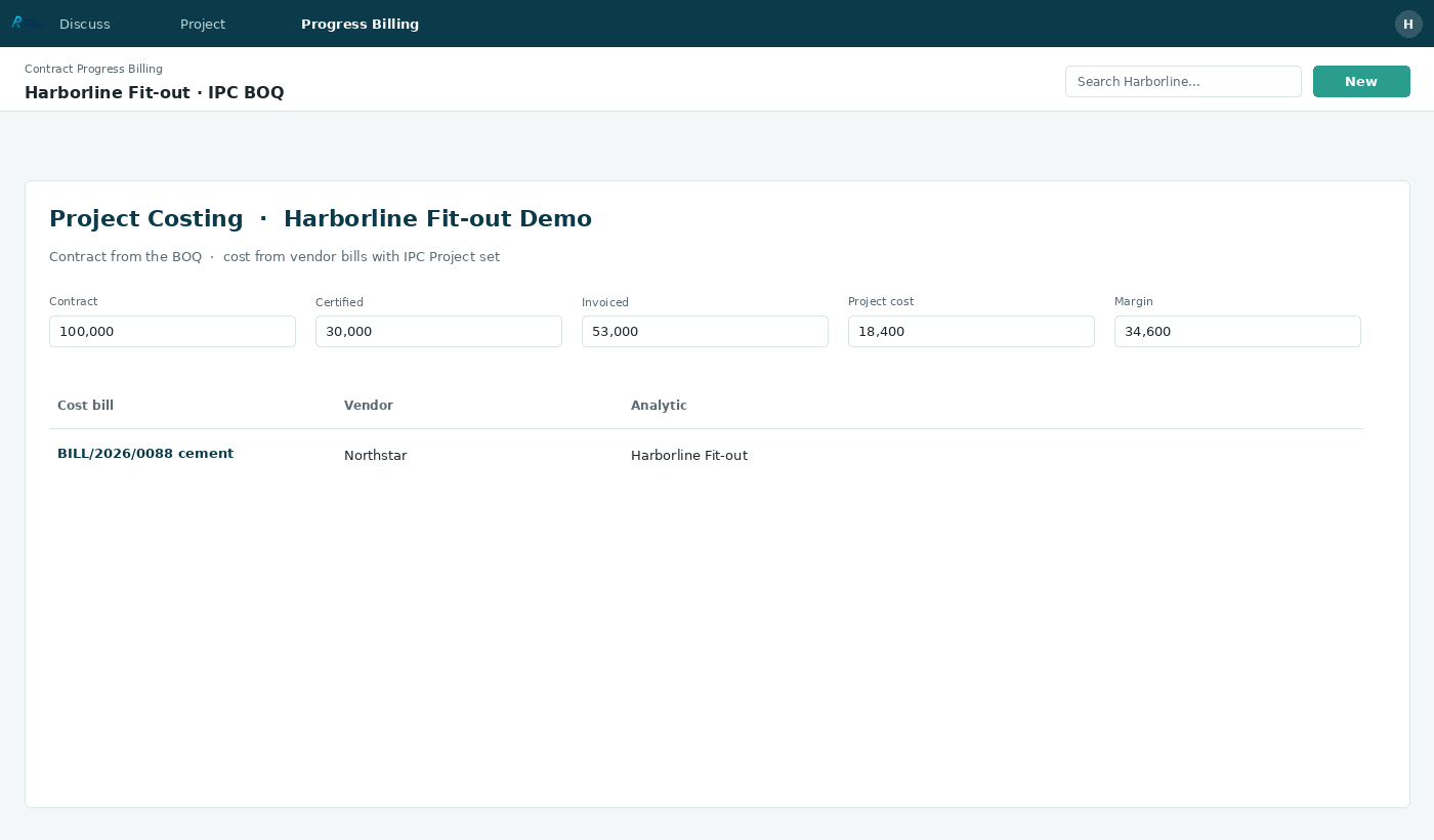 Contract Progress Billing — 07 costing