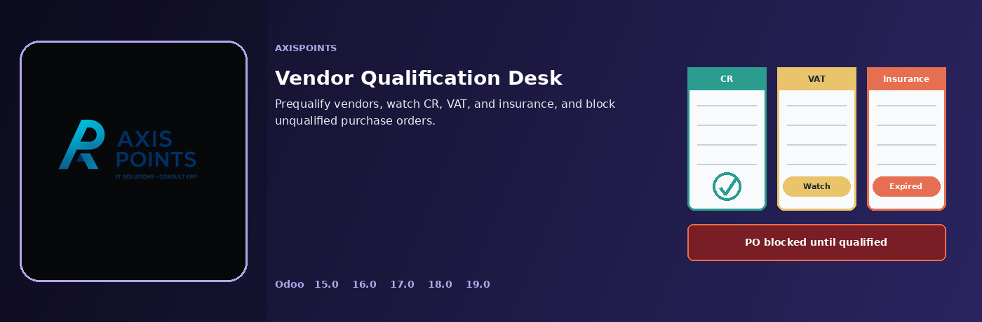 Vendor Qualification Desk for Odoo by Axispoints